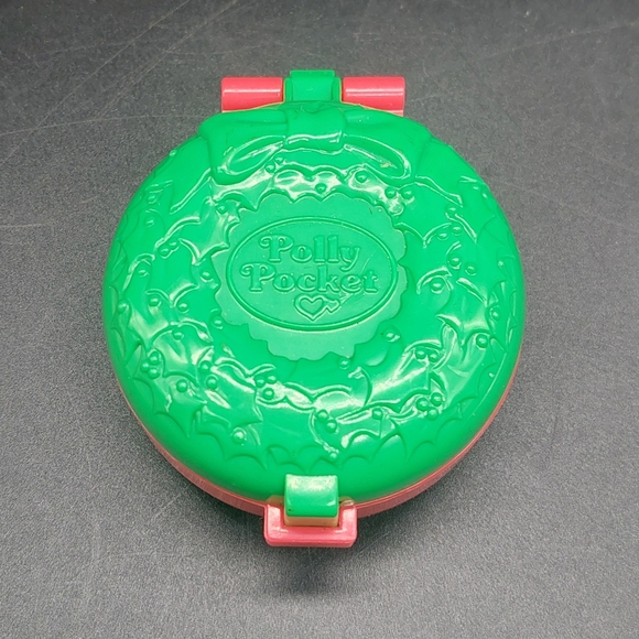 Blue Bird Other - Mini Polly Pocket 1993 Vintage Bluebird Christmas Wreath Compact McDonald’s Toy